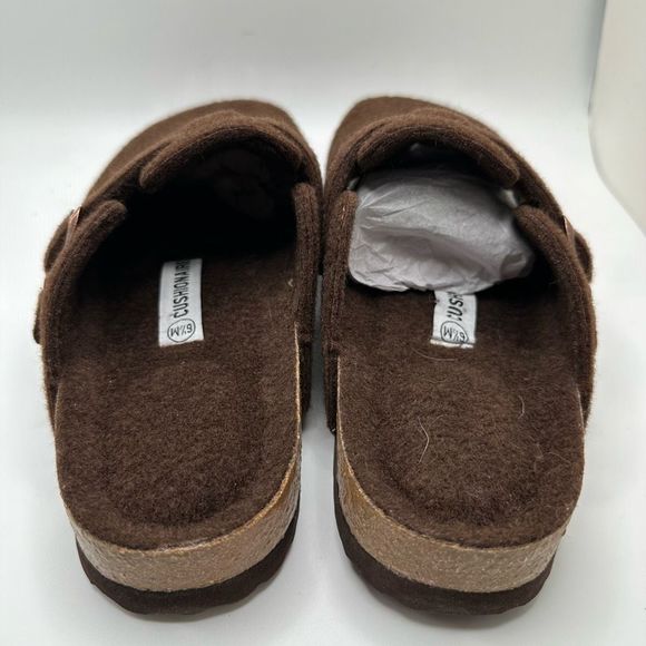 CUSHIONAIRE Womens Clog 6.5 BROWN WOOL - Picture 4 of 7
